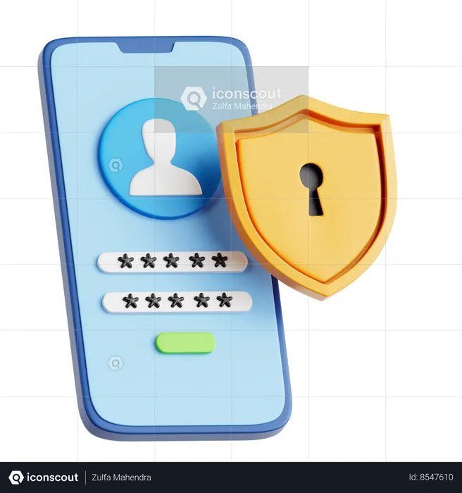 Password Security  3D Icon