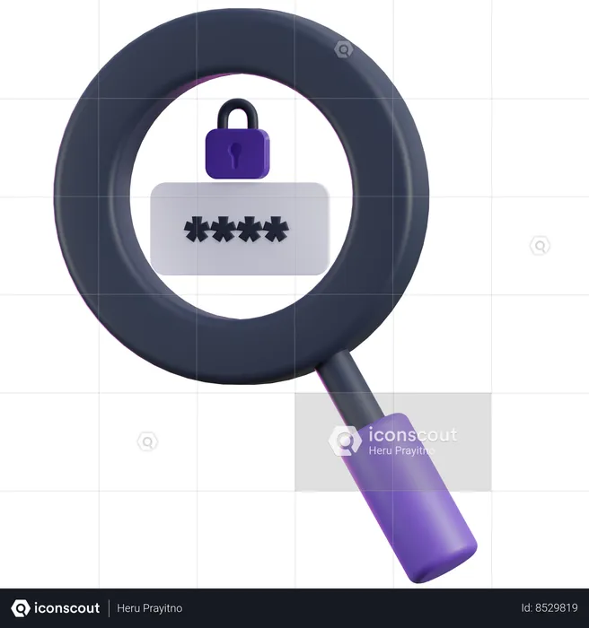 Password Verification  3D Icon