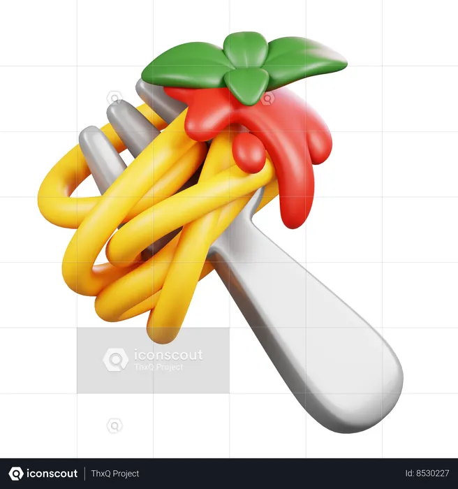 Pasta  3D Icon