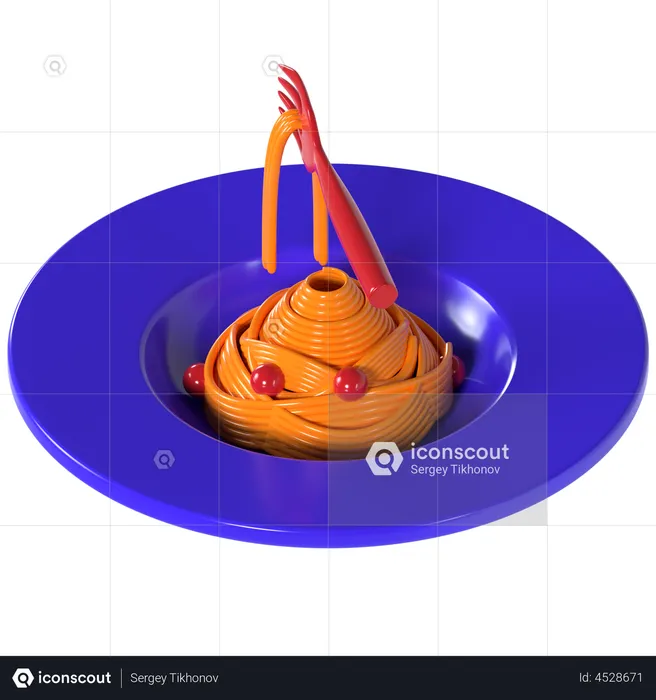 Pasta  3D Illustration