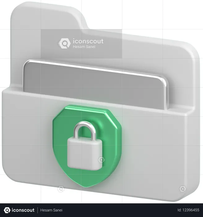 Bloqueio de pasta  3D Icon