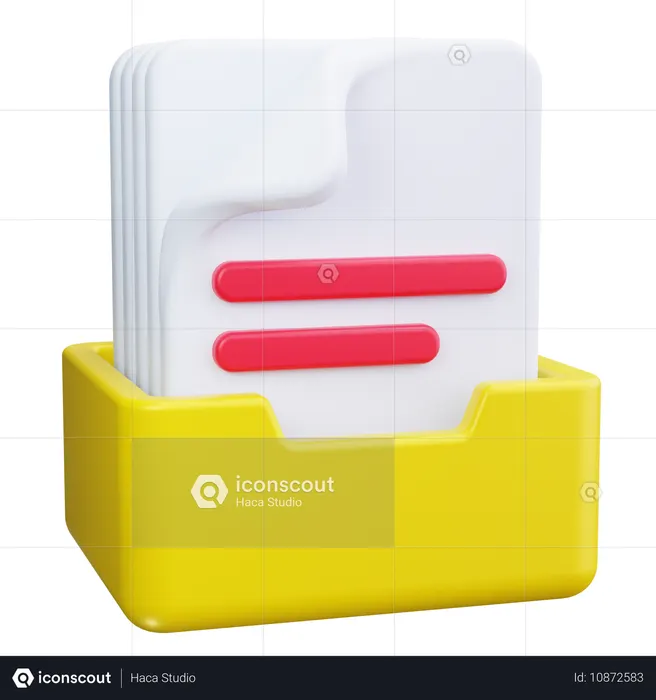 Pasta de arquivo  3D Icon