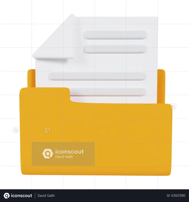 Pasta de arquivo  3D Icon