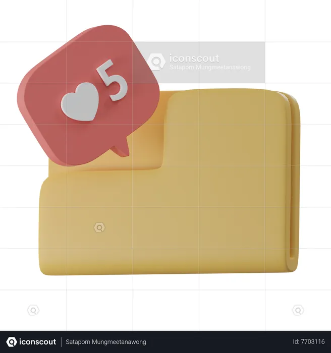 Pasta de arquivo  3D Icon