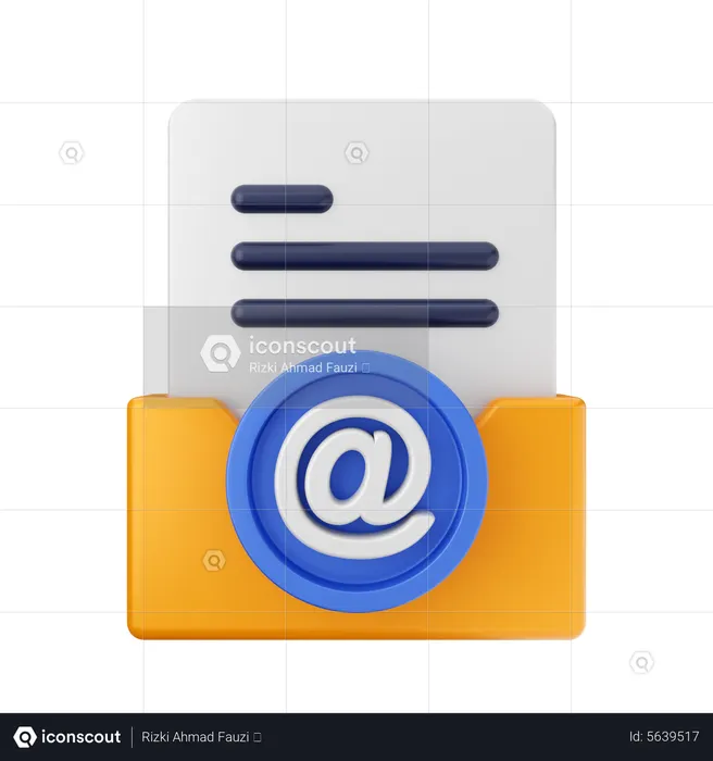 Pasta de endereço de e-mail  3D Icon