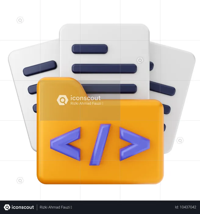 Pasta de programação  3D Icon