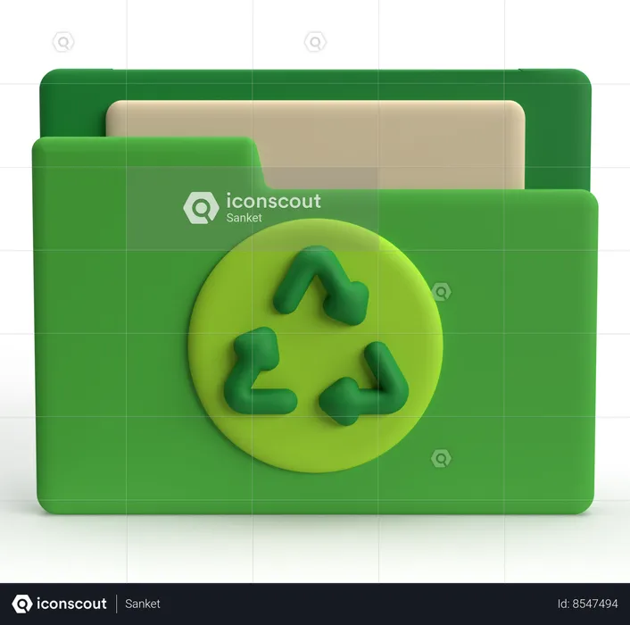 Reciclar pasta  3D Icon