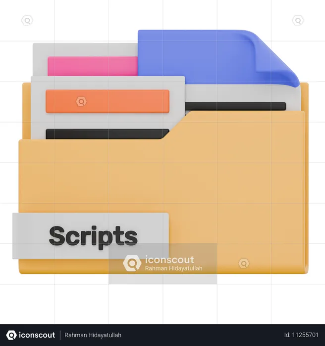 Pasta de scripts  3D Icon