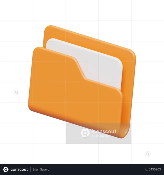 Documento de pasta  3D Icon