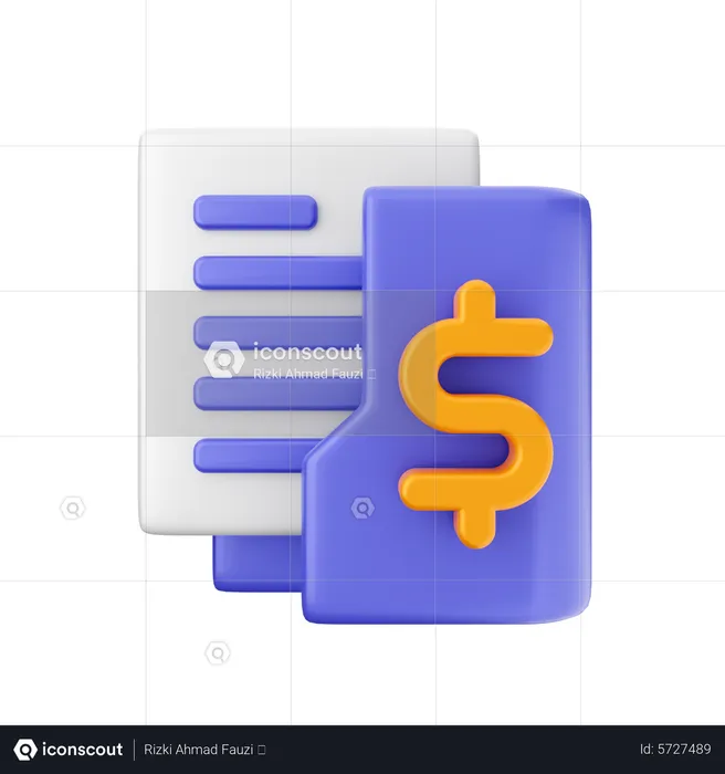 Pasta financeira  3D Icon