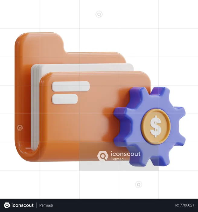 Pasta Finanças  3D Icon