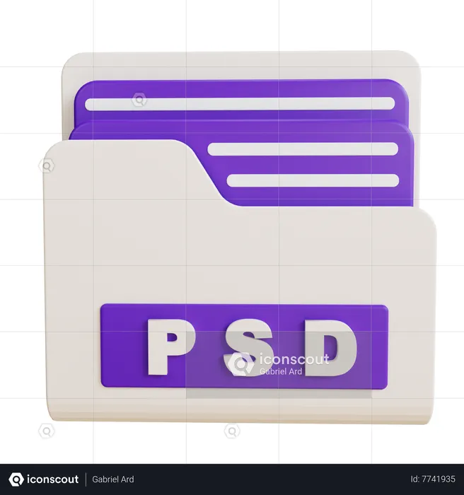 Pasta psd  3D Icon