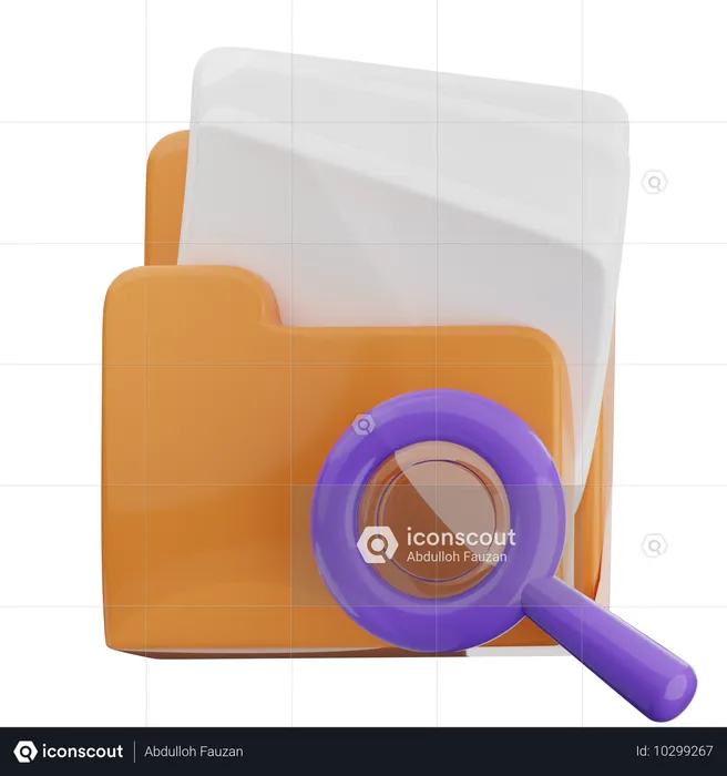 Verificação de pasta  3D Icon