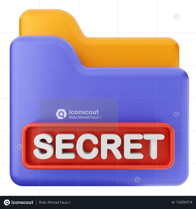 Pasta secreta  3D Icon