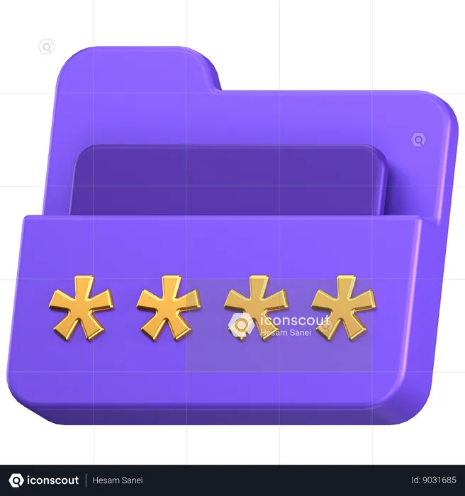 Senha da pasta  3D Icon