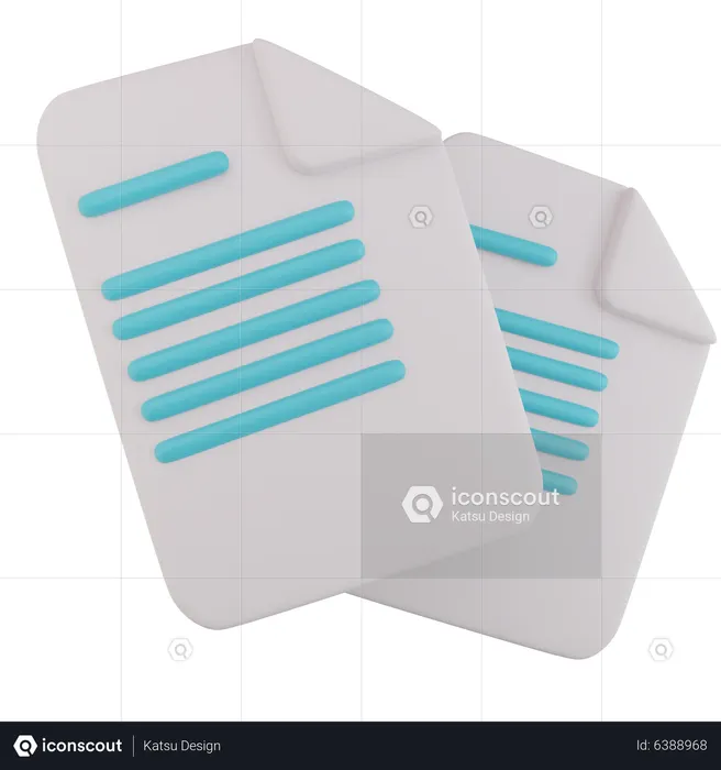 Paste Document  3D Icon