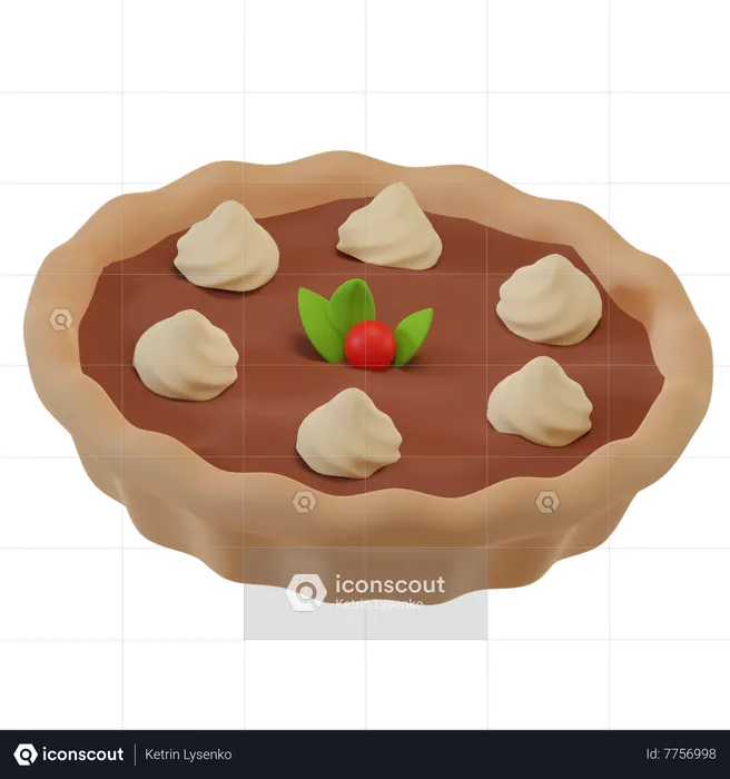 Pastel de bayas  3D Icon