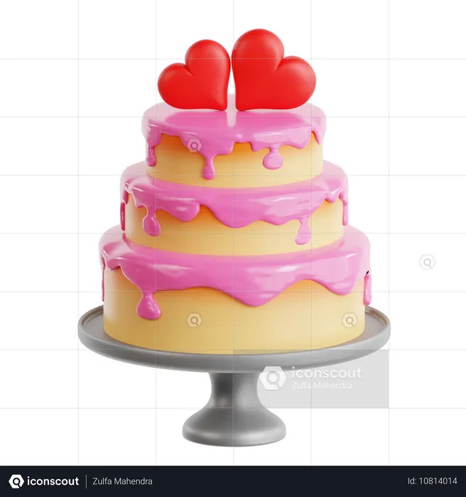 Pastel de boda  3D Icon