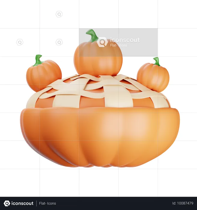 Pastel de calabaza  3D Icon