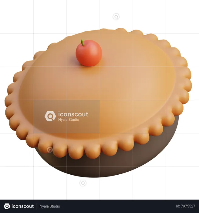 Pastel de cerezas  3D Icon