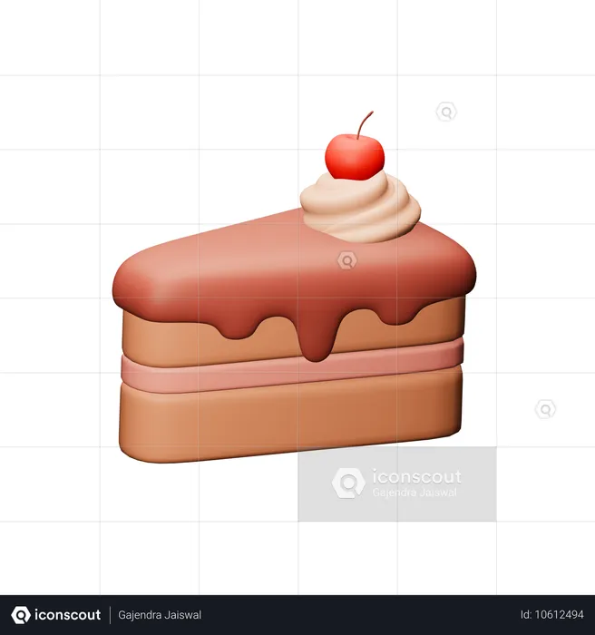 Pastel de chocolate  3D Icon