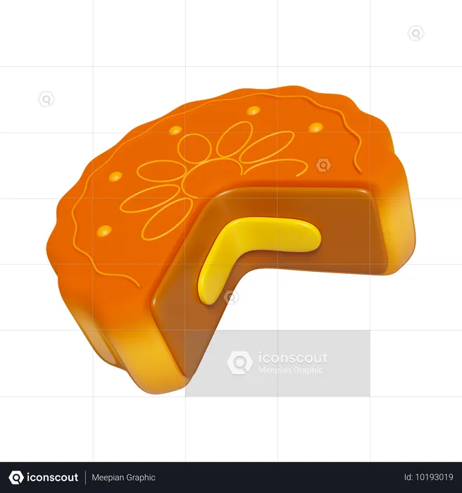 Pastel de luna  3D Icon