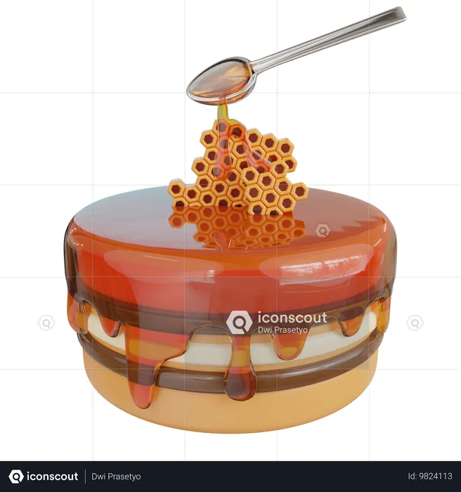 Pastel de miel  3D Icon