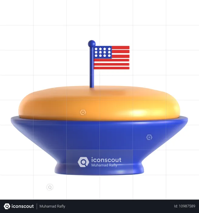 Pastel del día de la independencia  3D Icon