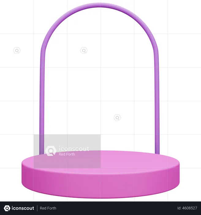 Pastel pink purple podium  3D Illustration