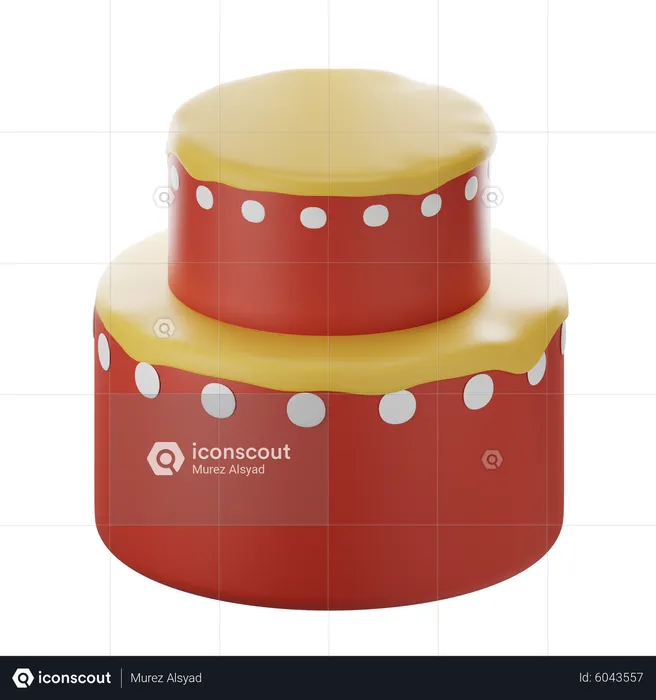 Pastel de vela  3D Icon