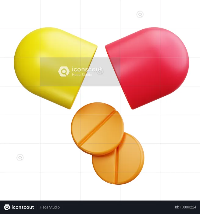 Pastillas  3D Icon