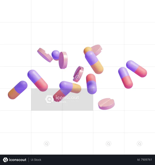 Pastillas  3D Icon