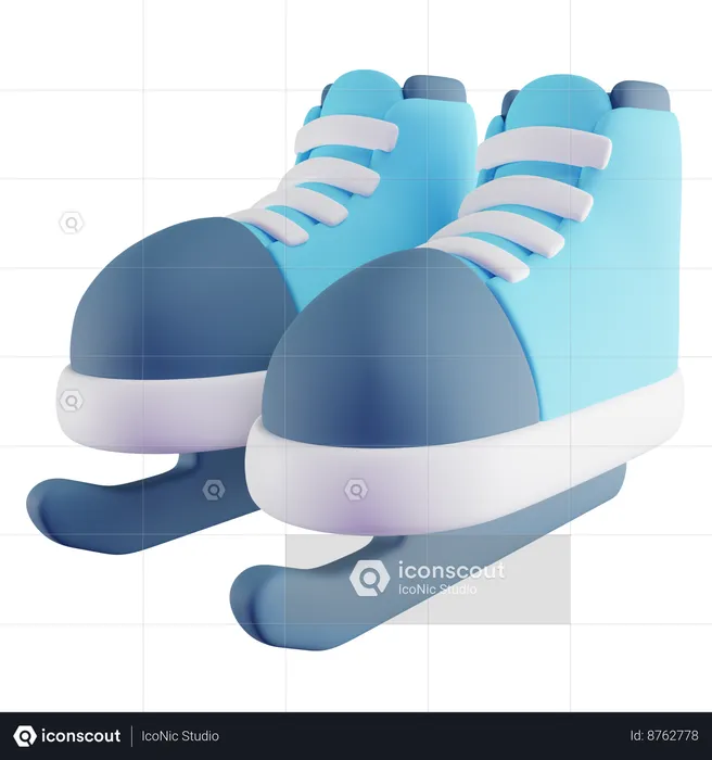 Patins de gelo  3D Icon