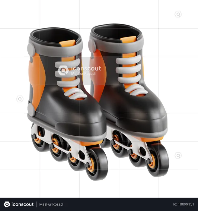 Andar de patins  3D Icon