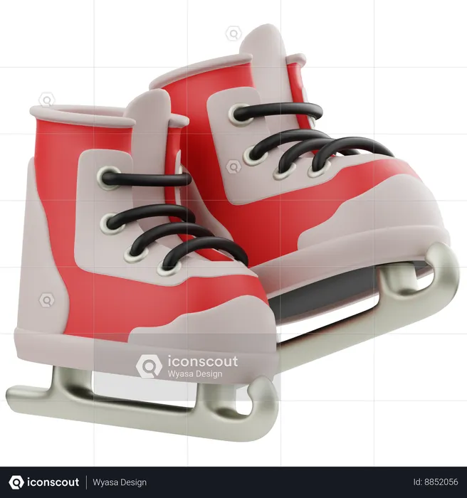 Patines de hielo  3D Icon