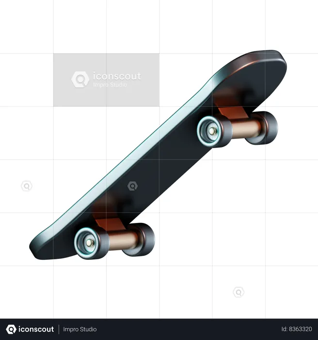 Patineta  3D Icon