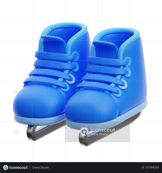 Patins à glace  3D Icon