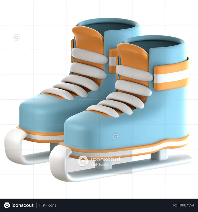 Patins de gelo  3D Icon