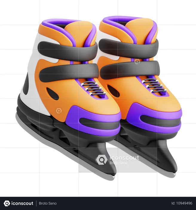 Patins de gelo  3D Icon
