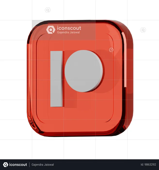 Patreon  3D Icon