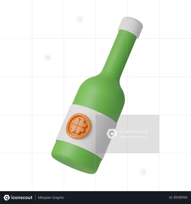 Bouteille de vin Patrick  3D Icon