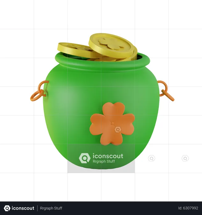 Pot de pièces de monnaie patrick  3D Icon