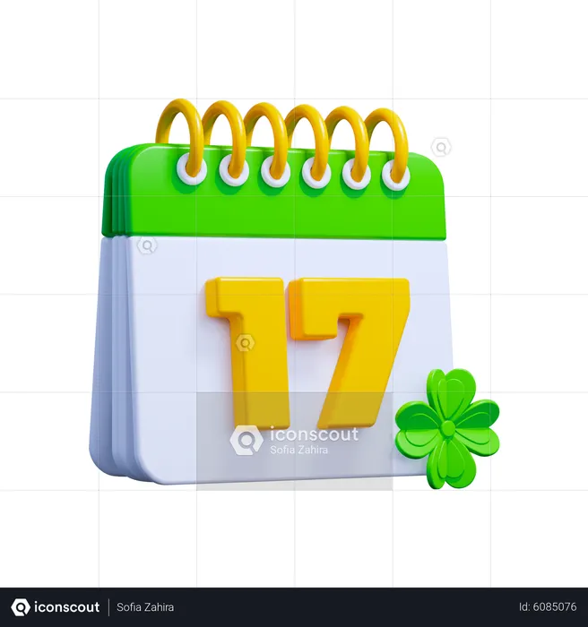 Patrick Day Calendar  3D Icon
