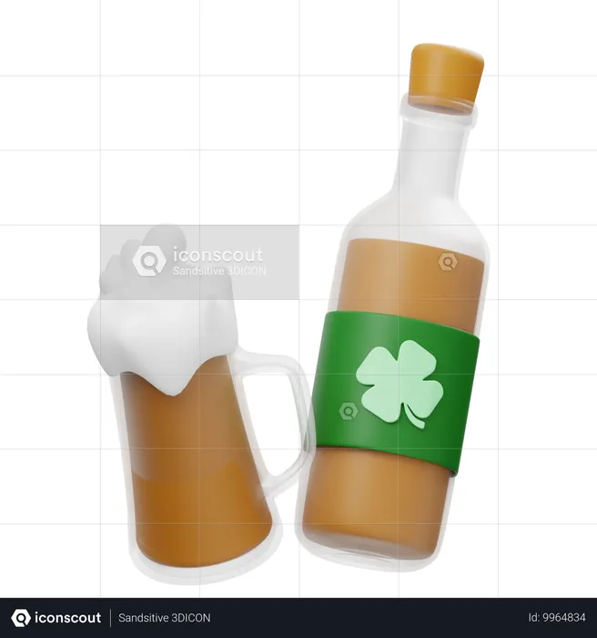 Patricks Day Bier  3D Icon