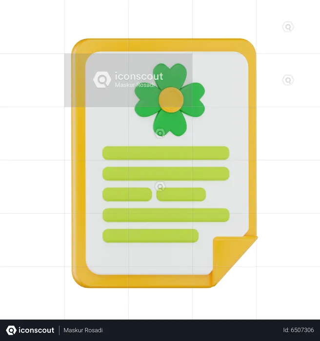 Patricks Day Invitation  3D Icon