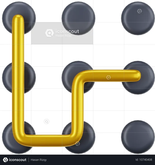 Pattern Lock  3D Icon