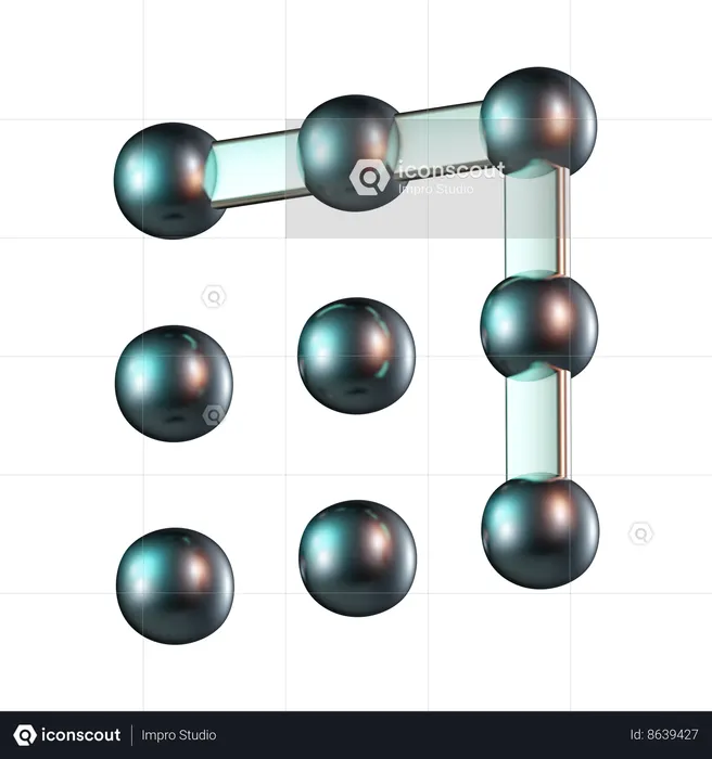 Pattern Lock  3D Icon