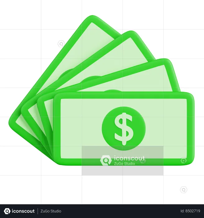 Patterned Banknotes  3D Icon