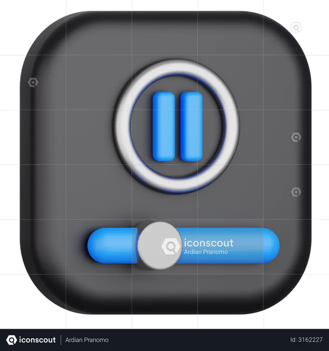 Pause  3D Icon