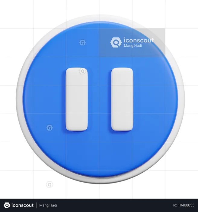 Pause Button  3D Icon